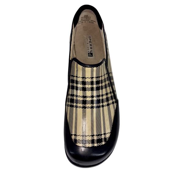Sperry Topsiders Women's Sz 9 Yellow/Black Plaid Shoes Waterproof Outdoor Rain - Picture 9 of 12